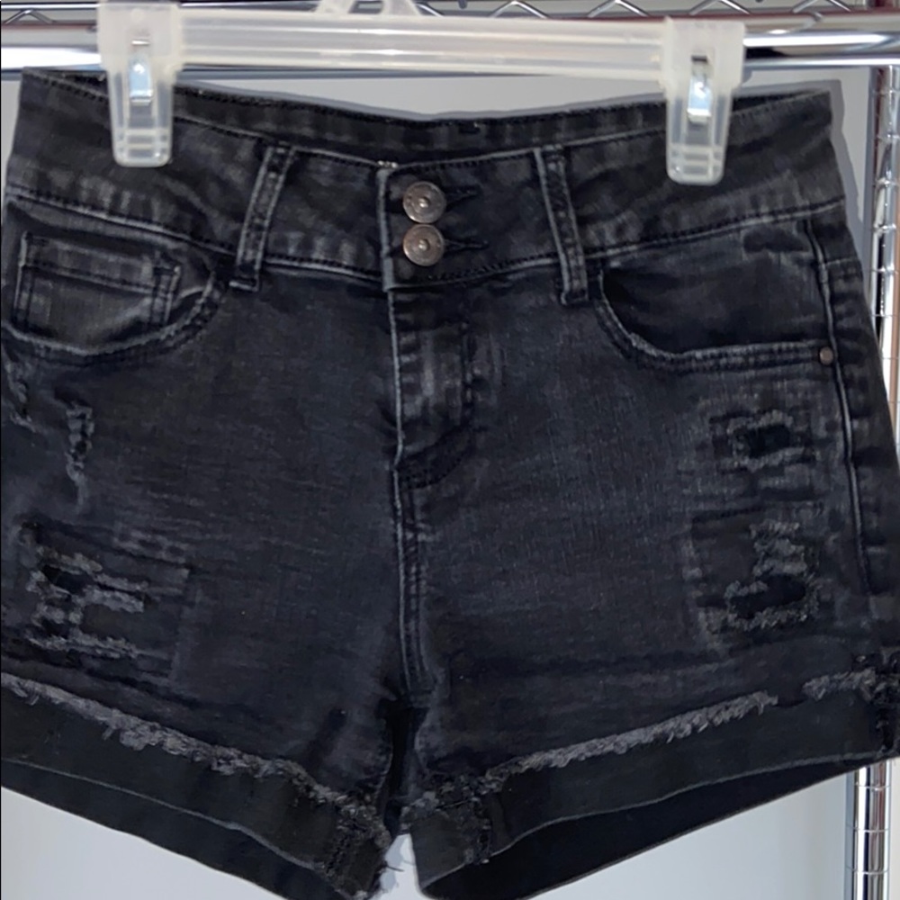 Vanilla Star black denim shorts